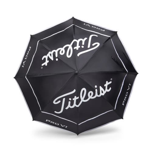 Titleist 2024 68" Tour Double Canopy Golf Umbrella Black/White