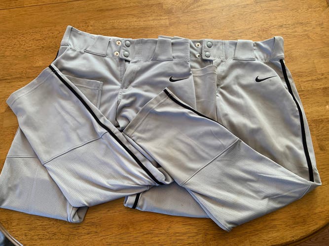 Gray Youth Unisex Used Large Nike Game Pants