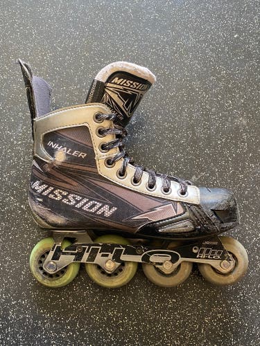 Used Mission Wide Width Size 5 Inhaler NLS6 Inline Skates