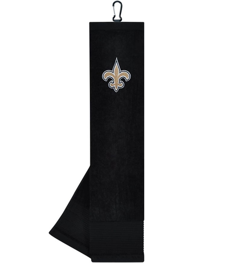 NEW Team Effort New Orleans Saints Face/Club Tri-Fold Embroidered Golf Towel