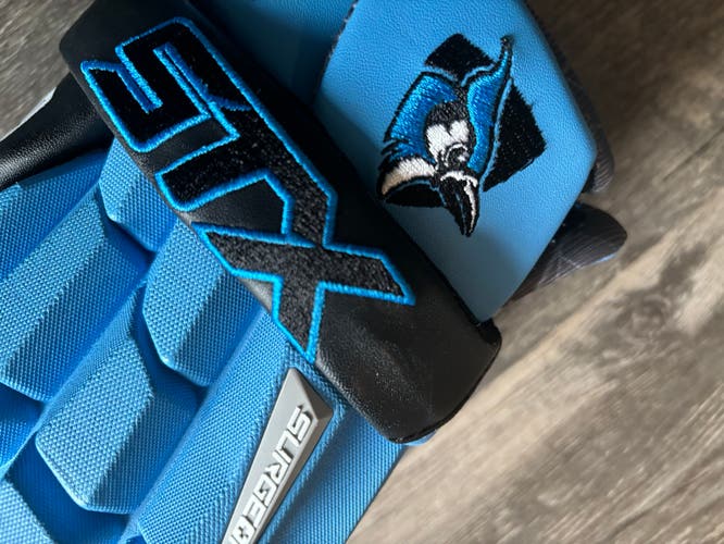 Team-Issued Johns Hopkins Lacrosse Gloves (Game Worn)