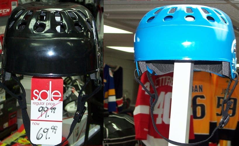 NEW! (2) Two ( Blue and Black) JOFA Reproduced Senior Hockey Helmets - Same as GRETZKY 235-51!