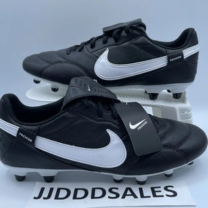 NIKE Premier III 3 FG Soccer Cleats Black White AT5889-010 Men's Size 8.5 NEW.