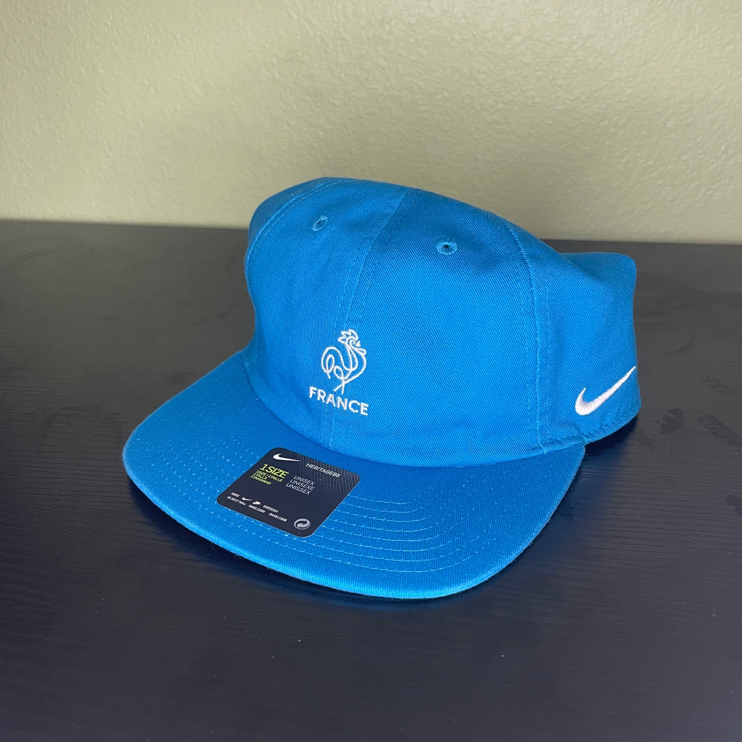 Nike France Heritage 86 Blue Strapback Hat Cap Five Panel FFF Soccer