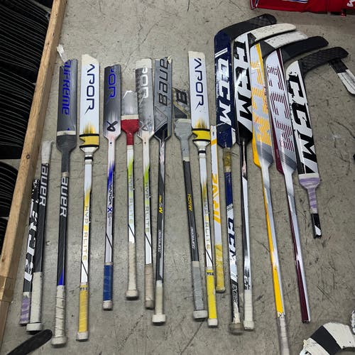 Lot of Broken Goalie Hockey Sticks - #Q507