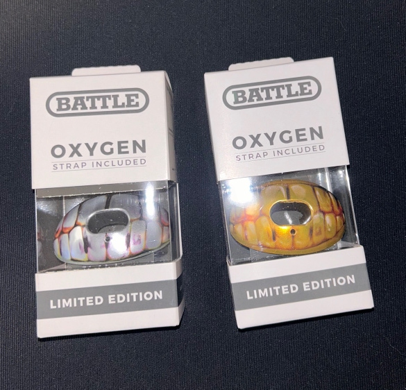 Battle Chrome Oxygen Senior Convertible Football Mouthguard SILVER OR GOLD NEW IN BOX