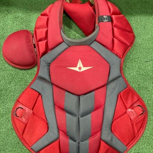Red Used Adult 16.5" All Star System 7 Catcher's Chest Protector