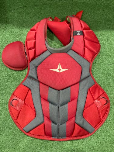 Red Used Adult 16.5" All Star System 7 Catcher's Chest Protector