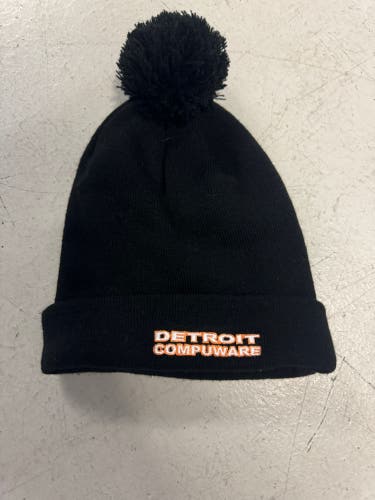 Detroit Compuware Hockey Like New Black Used Adult Unisex  Hat