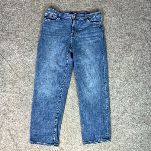 Chaps Womens Jeans 10 Blue Slim Boyfriend Denim Pants High Rise Classic Stretch