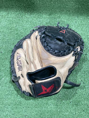 Brown Used All Star Cm1010bt Right Hand Throw Catcher's Baseball Glove 31.5"