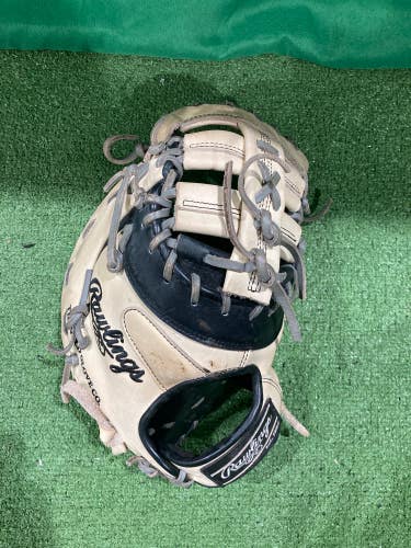 Used Rawlings Heart of the Hide Right Hand Throw First Base Baseball Glove 13"
