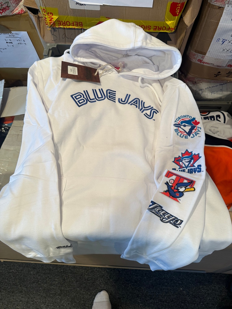 Toronto Blue Jays Quad logo hoodie by Mitchell & Ness-Brand new with tags and multiple sizes
