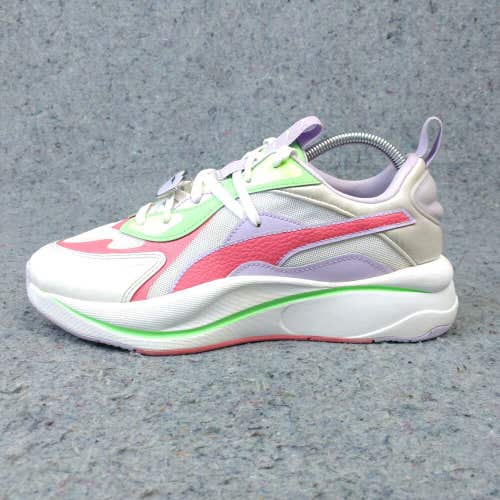Puma RS Curve Womens Running Shoes Size 9.5 Sneakers Lavender White 382282-01