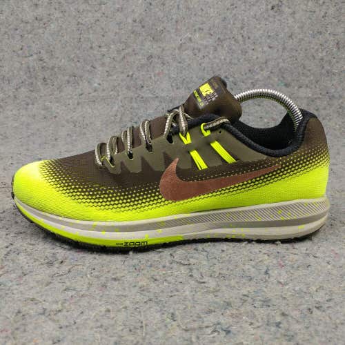 Nike Air Zoom Structure 20 Mens 8.5 Running Shoes Khaki Volt Yellow 849581-300