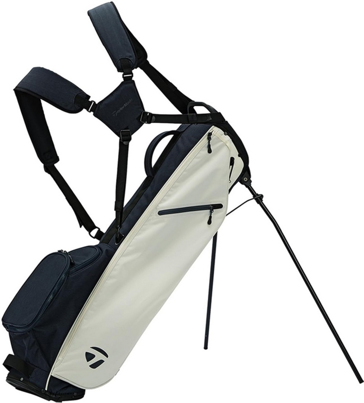 NEW 2024 TaylorMade Flextech Carry Ivory/Dark Navy 3 Way Stand/Carry Golf Bag