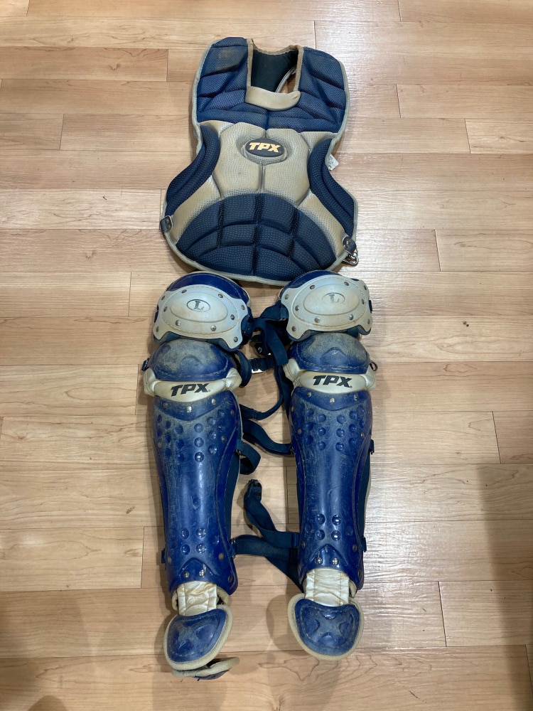 Used Adult Louisville Slugger Catcher Chest Protector & Shin Guards (No Helmet)