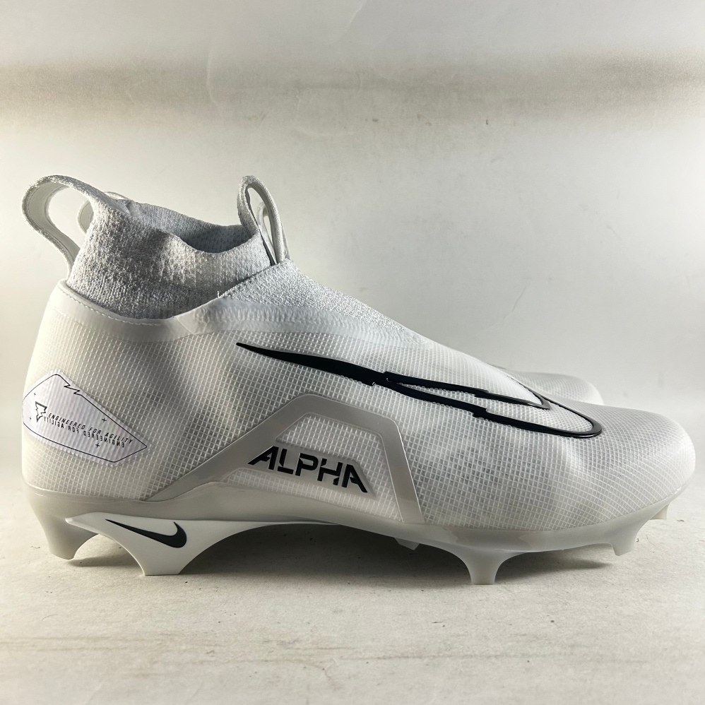 Nike Alpha Menace Elite 3 Men’s Football Cleats White Size 12 CT6648-109