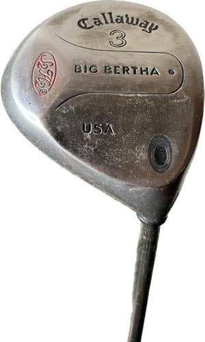 Callaway Big Bertha 3 Wood Senior Flex Graphite Shaft RH 43”