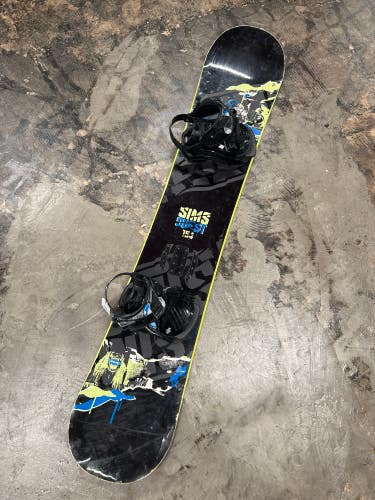 Used 154cm Sims Quest Snowboard With Bindings