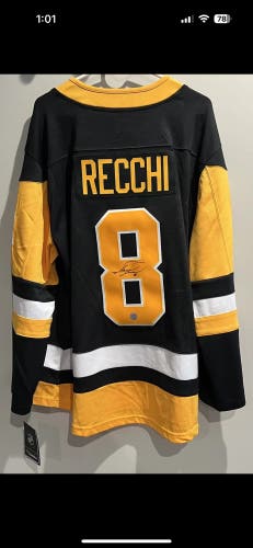 Mark Recchi Signed Pittsburgh Penguins Jersey AJ Sports COA Auto