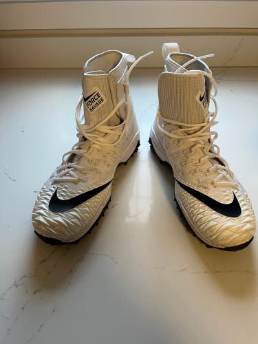 WIDE Nike Force Savage Elite Shark Football Cleats White Men’s size 14.5 WIDE