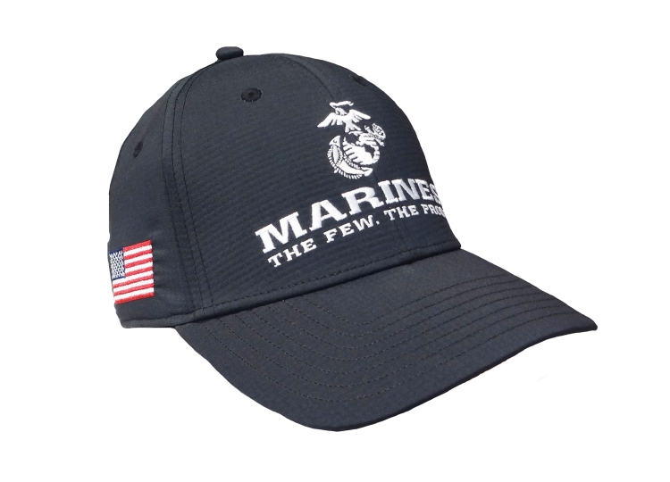 NEW TaylorMade Custom Radar Marines Black/White Adjustable Golf Hat/Cap