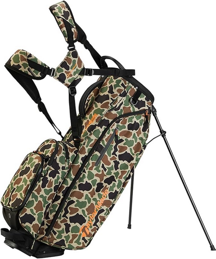 NEW 2024 TaylorMade Flextech Crossover Camo/Orange 14 Way Stand/Carry Bag