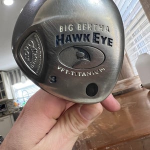 Callaway Big Bertha Hawkeye VFT Tiatanium Fairway 3 Wood Firm Graphite Shaft