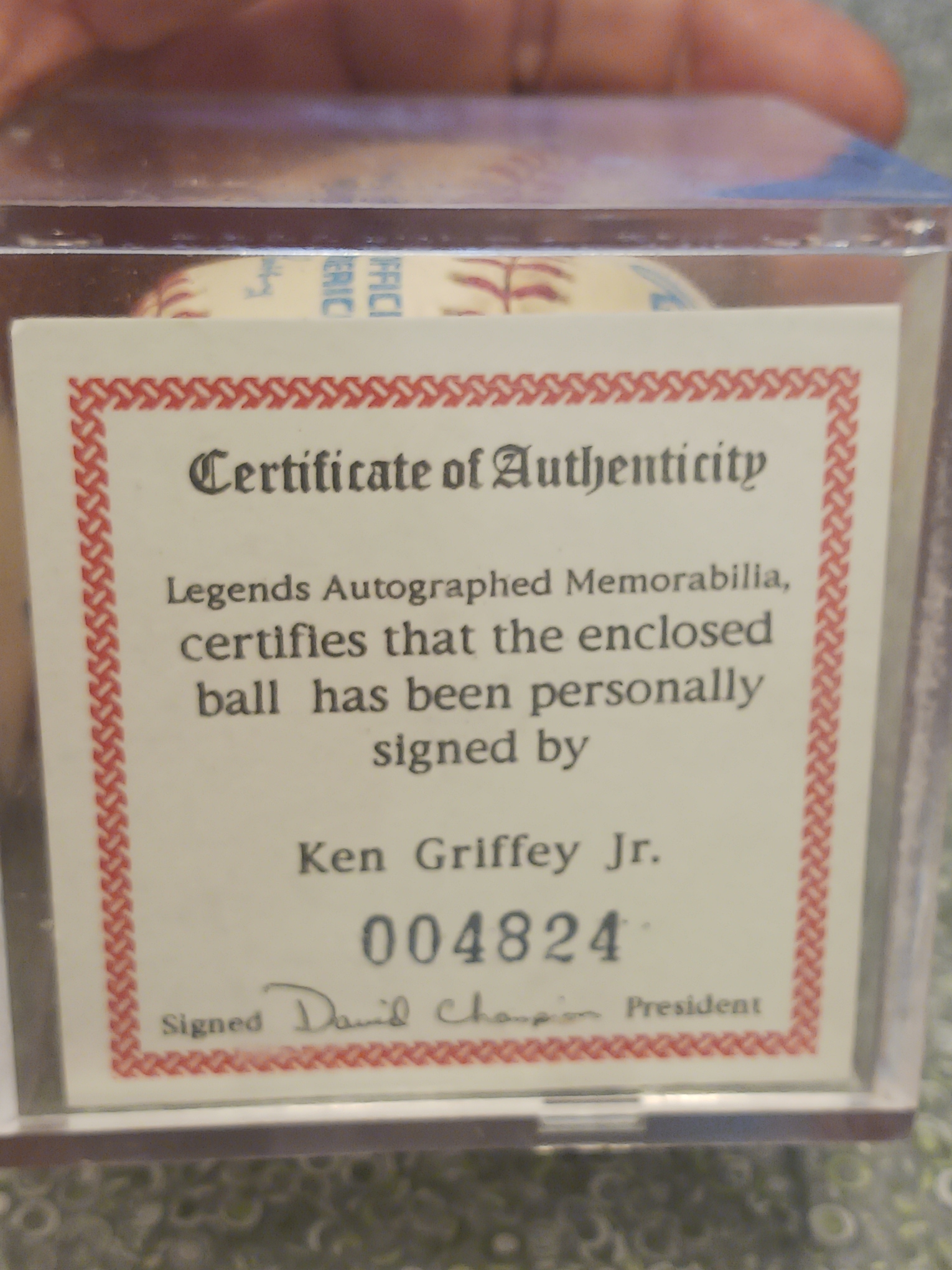 Rawlings, signed by Ken Griffery Jr.