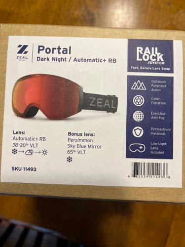 New Unisex Zeal Ski Goggles