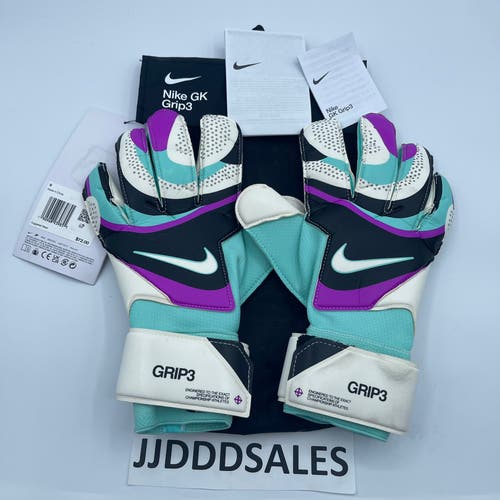 Nike GK Grip 3 Goalkeeper Goalie Soccer Gloves FB2998-010 Unisex Size 9 NWT $72