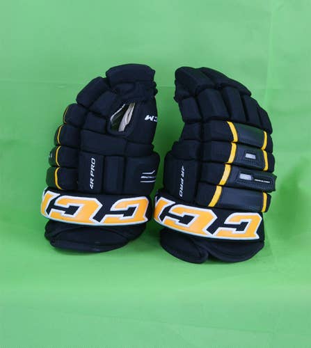 New CCM HG 4R Pro Gloves 13" Black/Sunflower