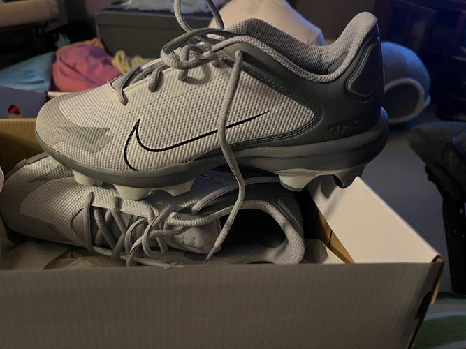Gray Men's Molded Cleats Nike Trout