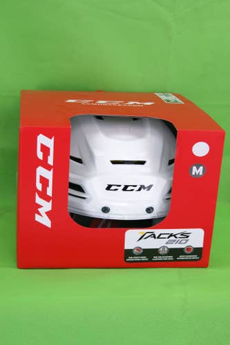 New CCM Tacks 210 Helmet Senior White Medium