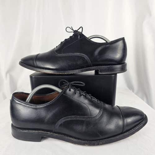 Allen Edmonds Men Black Leather Cap Toe Lace Up Shoe Park Avenue Oxford Sz 10 D