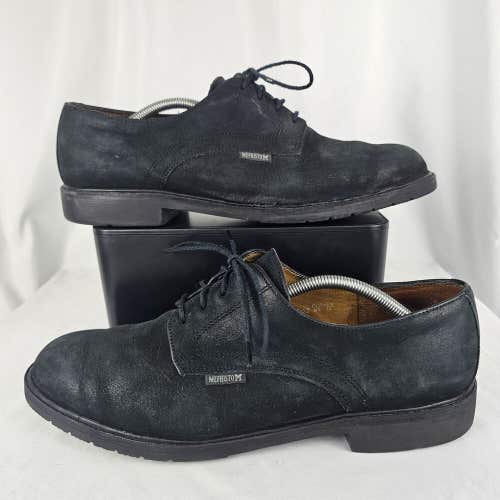 Mephisto Air-Relax Goodyear Welt Black Suede Leather Oxfords Mens Size 11