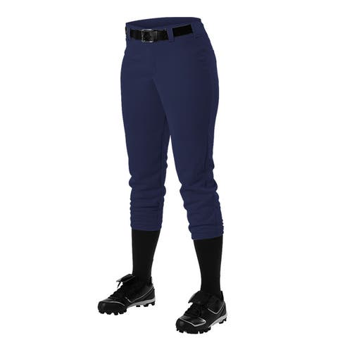 Alleson Athletic Womens Belted Speed Premium S Navy Fastpitch Softball Pants New