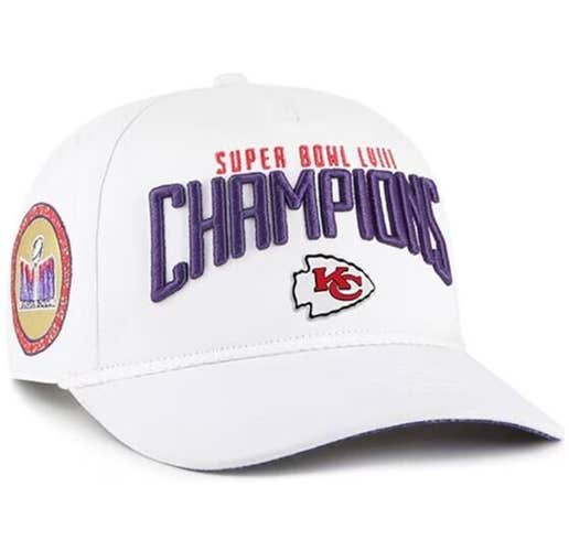 2024 Kansas City Chiefs White SuperBowl Champion LVIII Bridge 47 Hitch Hat