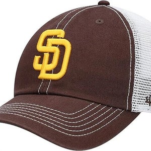 San Diego Padres Brown 47' Brand Mesh Trucker Snapback Adjustable Mesh Hat