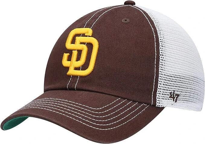 San Diego Padres Brown 47' Brand Mesh Trucker Snapback Adjustable Mesh Hat