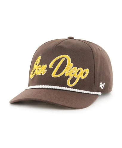 2024 Brown San Diego Padres Overhand 47 Hitch Snapback Rope Hat