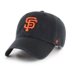 San Francisco Giants 47 Brand BLACK MLB Clean Up Adjustable Strapback Hat