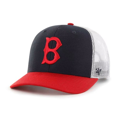 Boston Red Sox B '47 Brand MLB Cooperstown Trucker Adjustable Strapback Hat