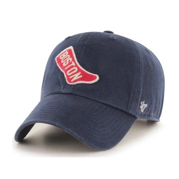 Boston Red Sox B '47 Brand MLB Clean Up Adjustable Strapback Hat Dad Cap