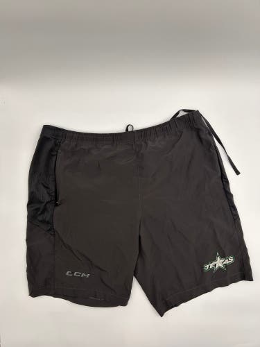 Lightly Worn Texas Stars Player Issues Gray Used Men's CCM Shorts