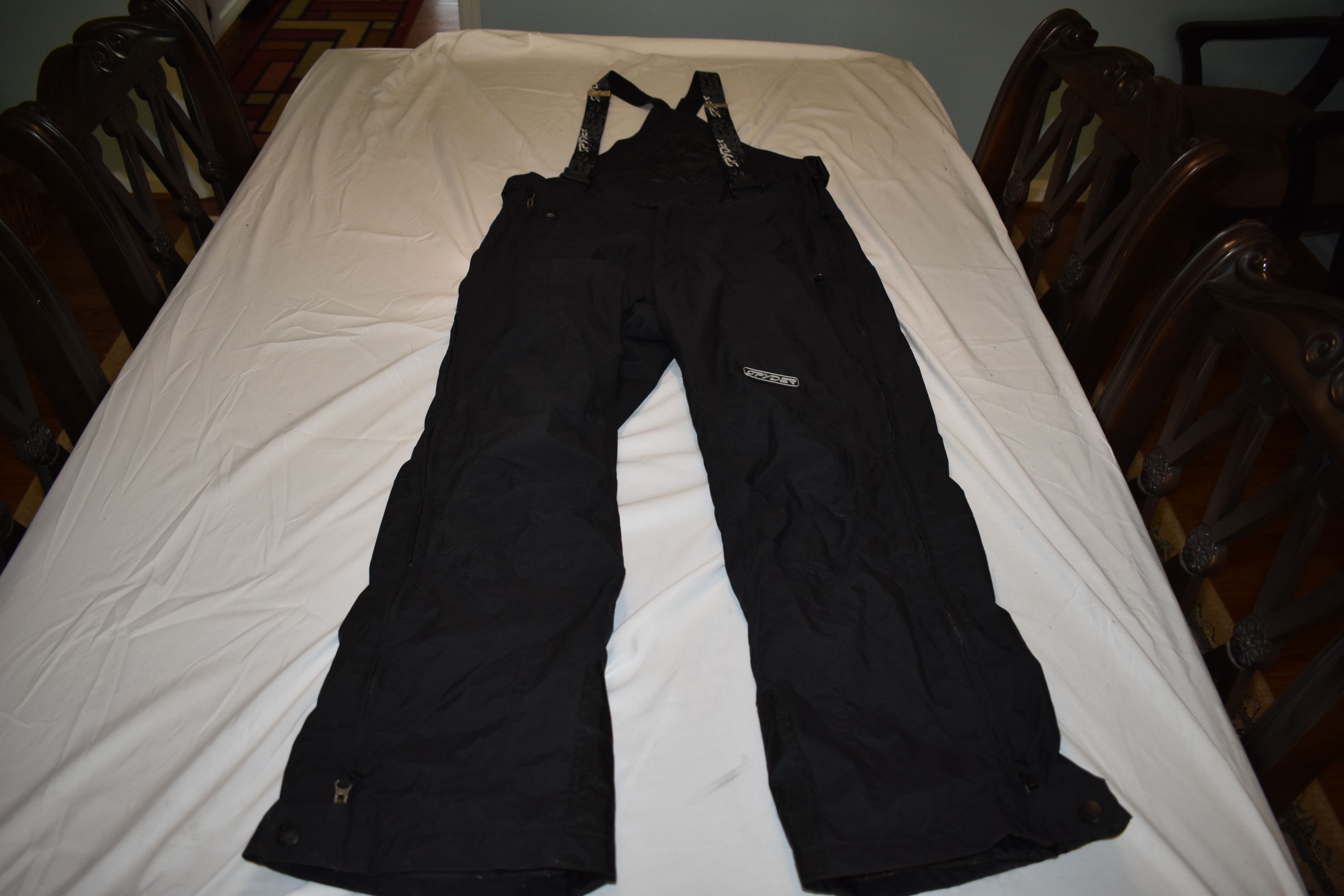 Spyder Thinsulate Winter Sports Ski Pants/Bib, Black, Men's Large - Great Condition!