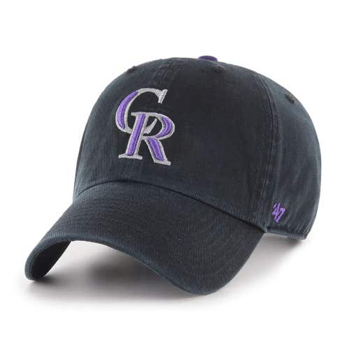 Colorado Rockies 47 Brand MLB Clean Up Adjustable Strapback Hat Dad Cap