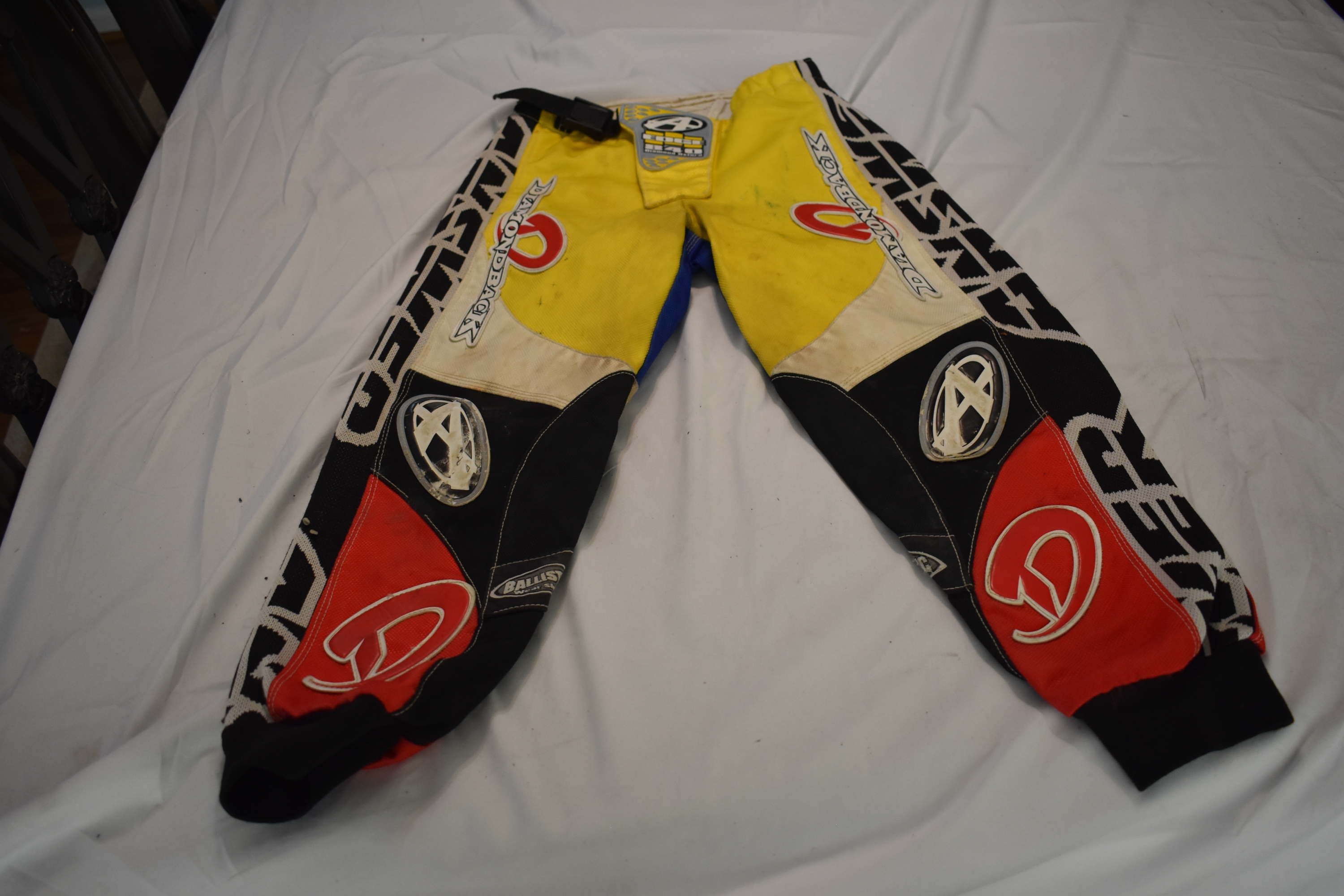 ONeal DiamondBack Series Motocross Pants, Black/Yellow/Red, Size 22