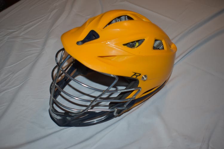 Cascade R Lacrosse Players Helmet w/SPR Fit, Yellow - Great Condition!